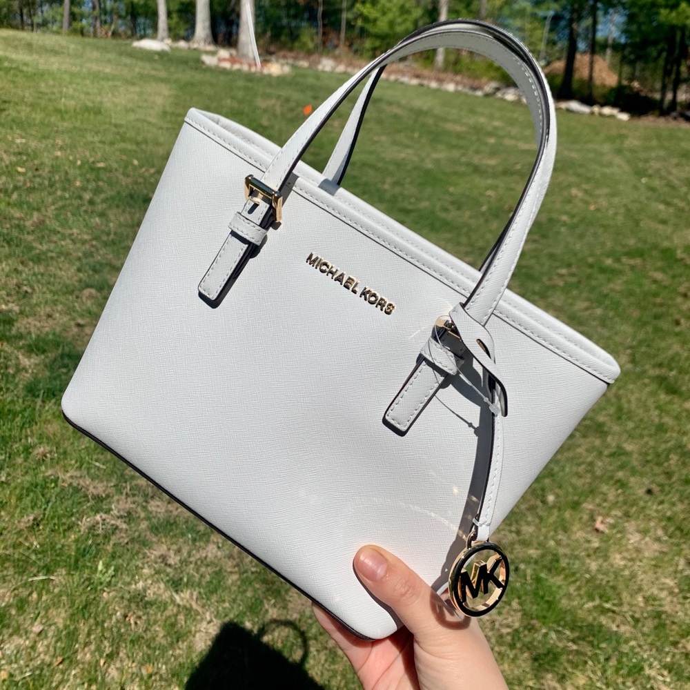 NWT MK Jet Set Travel XS Tote in Optic White